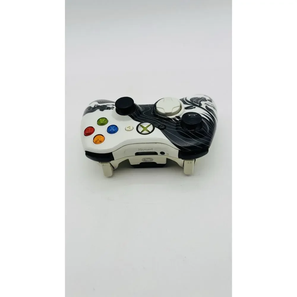 Microsoft Xbox 360 Limited Edition Dragon Age Black & White Controller Tested VG